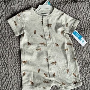 ⚠️Carter's Bodysuit with Brown Animal Print⚠️